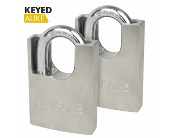 2pc, 50mm Keyed-Alike Protected Shackle Padlocks